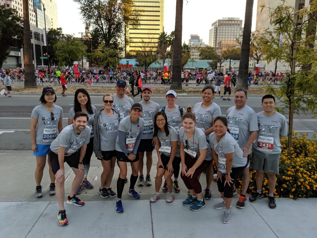 ​A team of Cooley employees and friends lace up for a 10K run in San Jose.