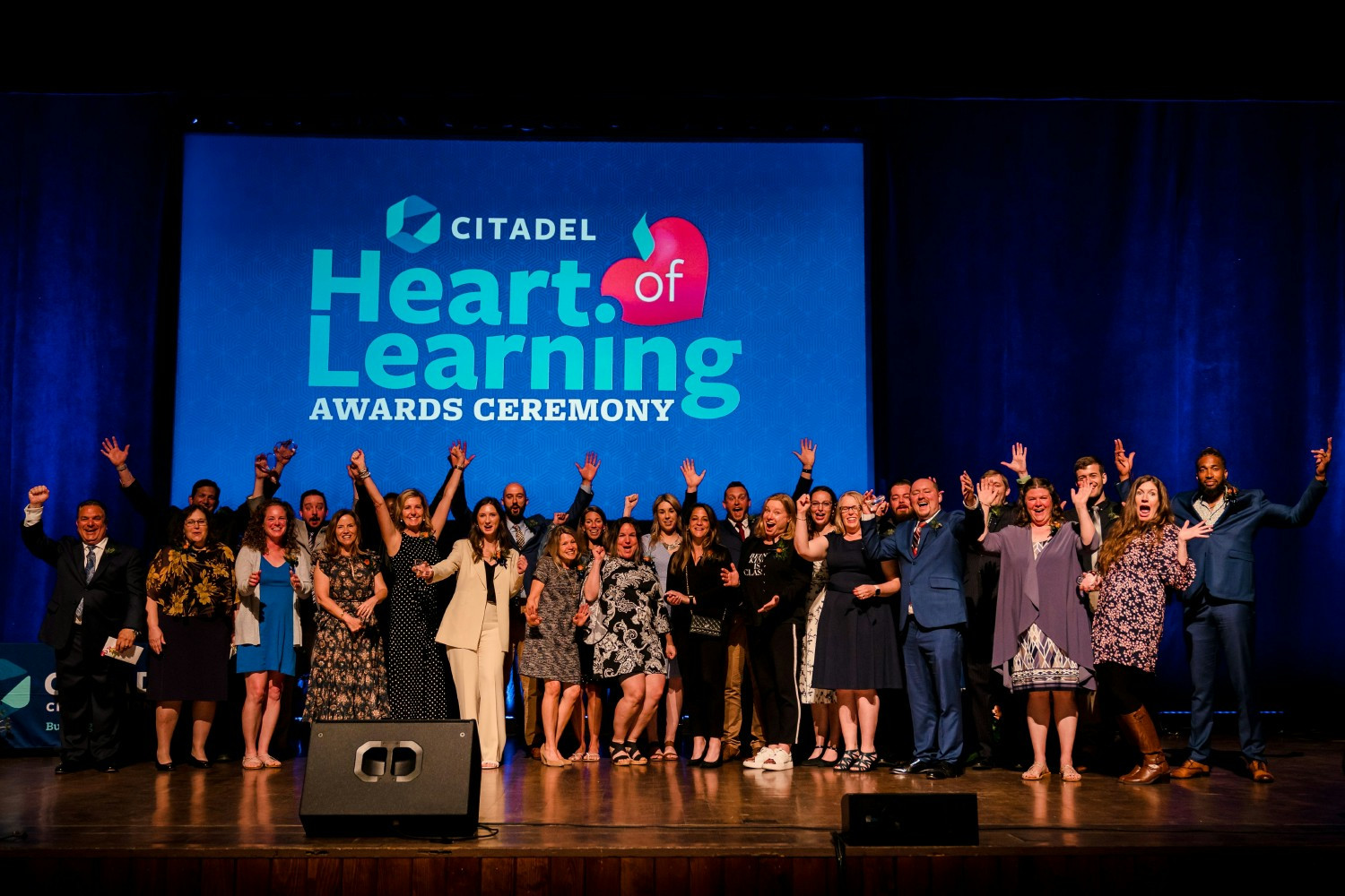 Citadel celebrating honorees of the Citadel Heart of Learning Award. 