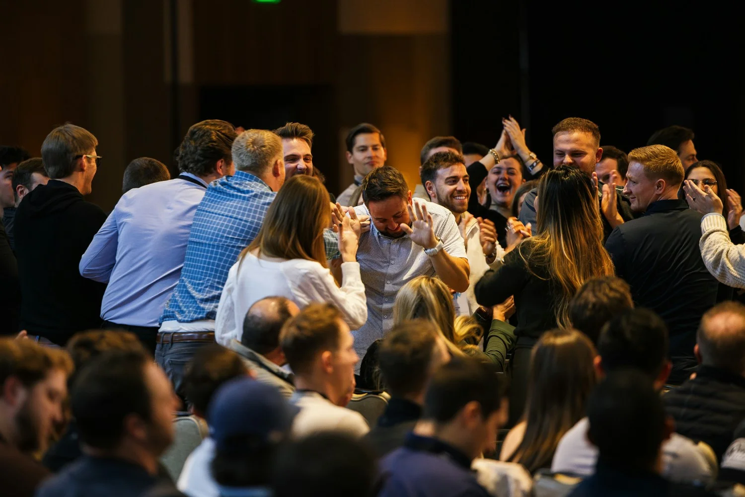 Some of our sales team celebrating each other at our sales award program!