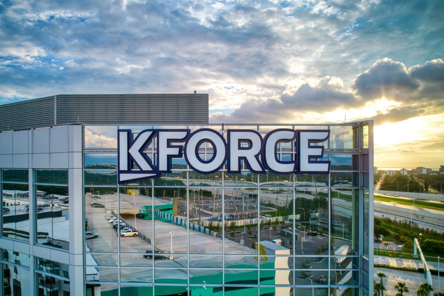 Kforce's new state-of-the-art headquarters office in Tampa, Florida. The firm occupies the fifth floor of Midtown West. 