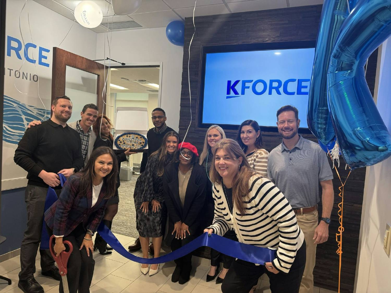 Kforce San Antonio celebrating the opening of the team's new office. 