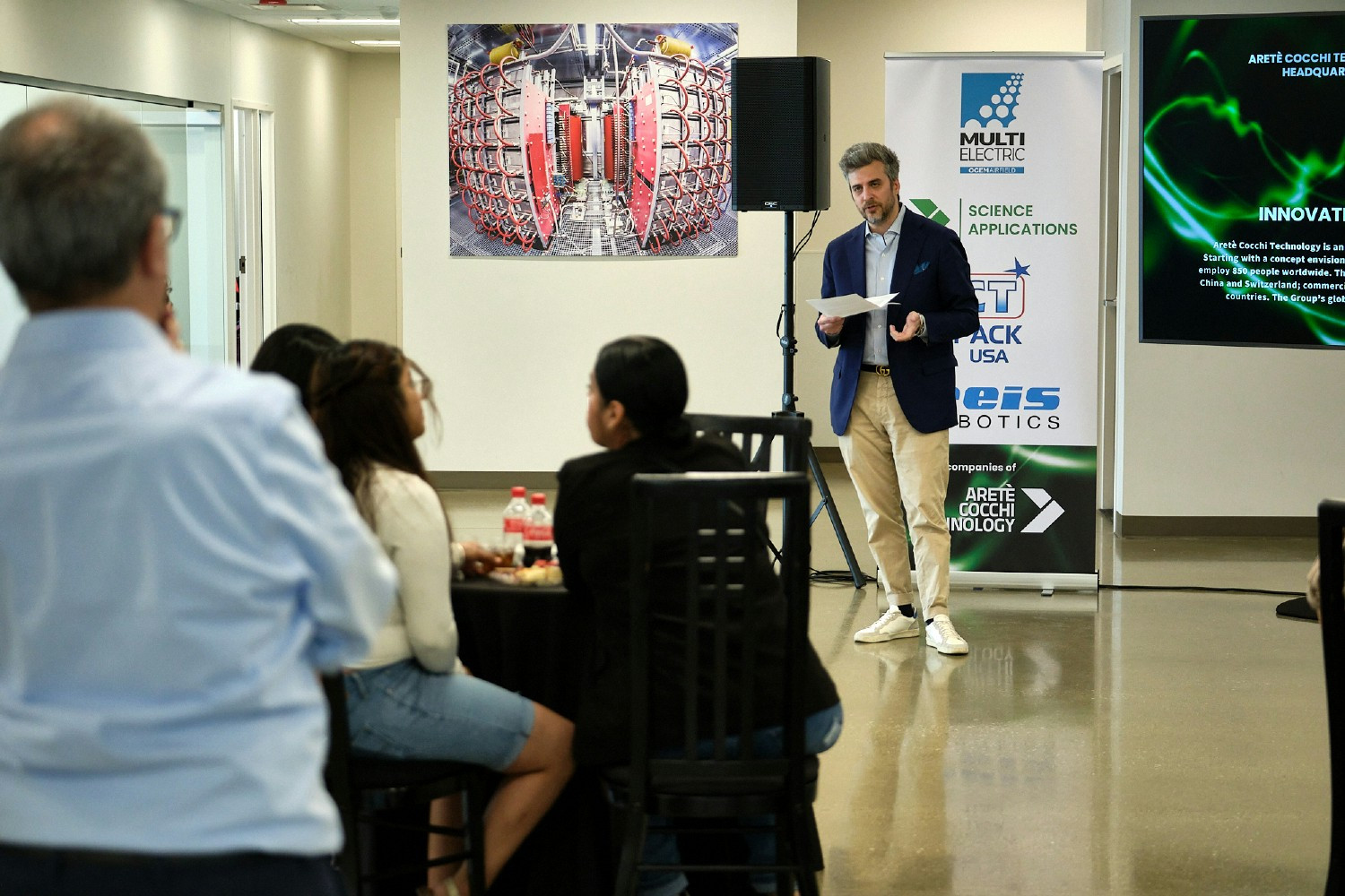 ACT Vice President Filippo Cocchi inaugurating Aretè Cocchi Technology’s new U.S. headquarters