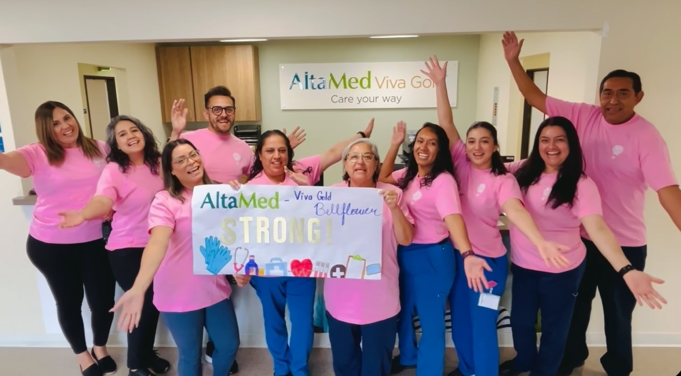 AltaMed employees at our senior care center in Bellflower, CA show their team spirit