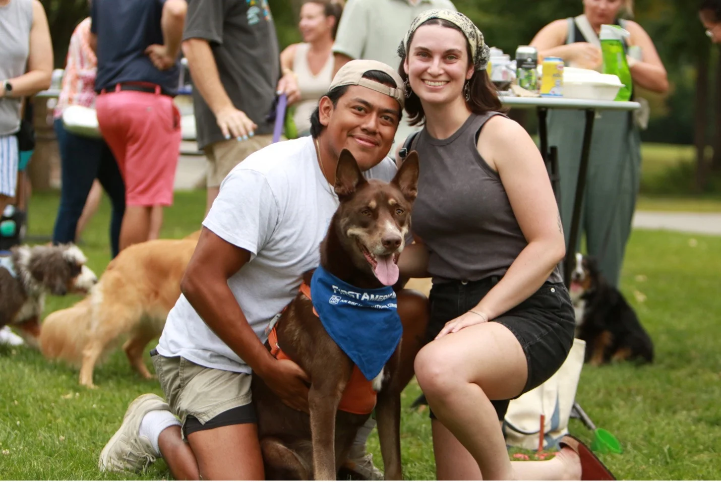 Colleagues, families, and friends enjoy food, games, and outdoor fun at First American’s annual summer picnic.