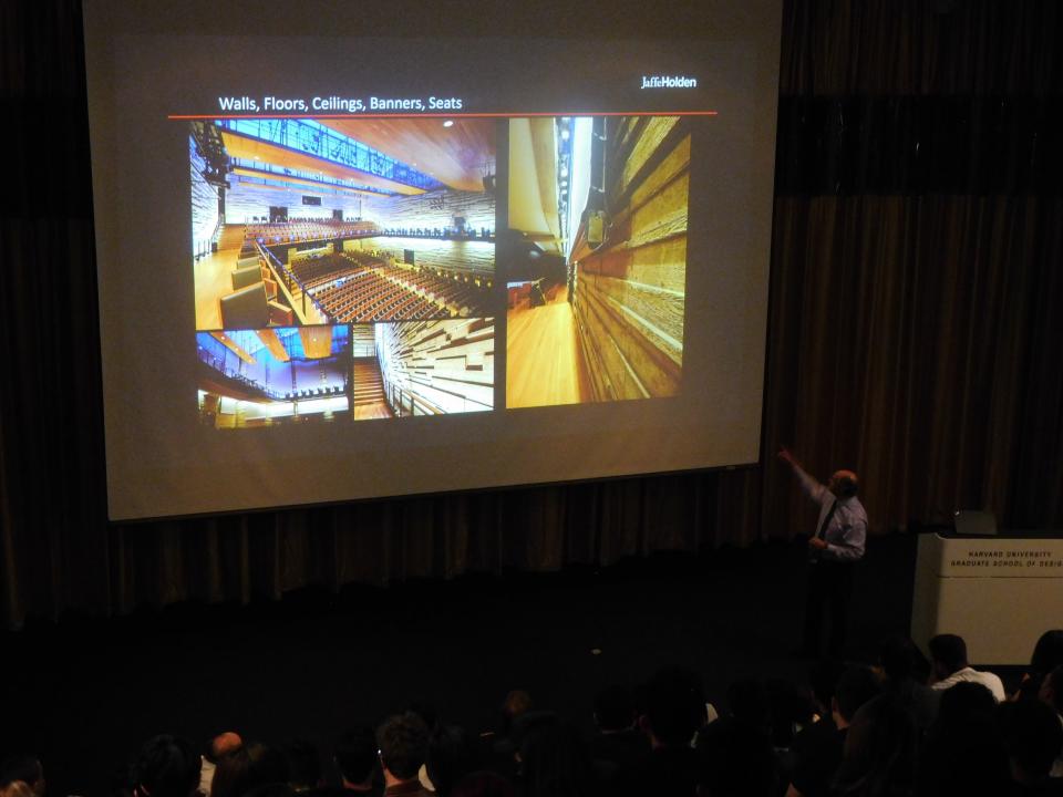 Mark Holden Lectures at Harvard's Graduate School of Design