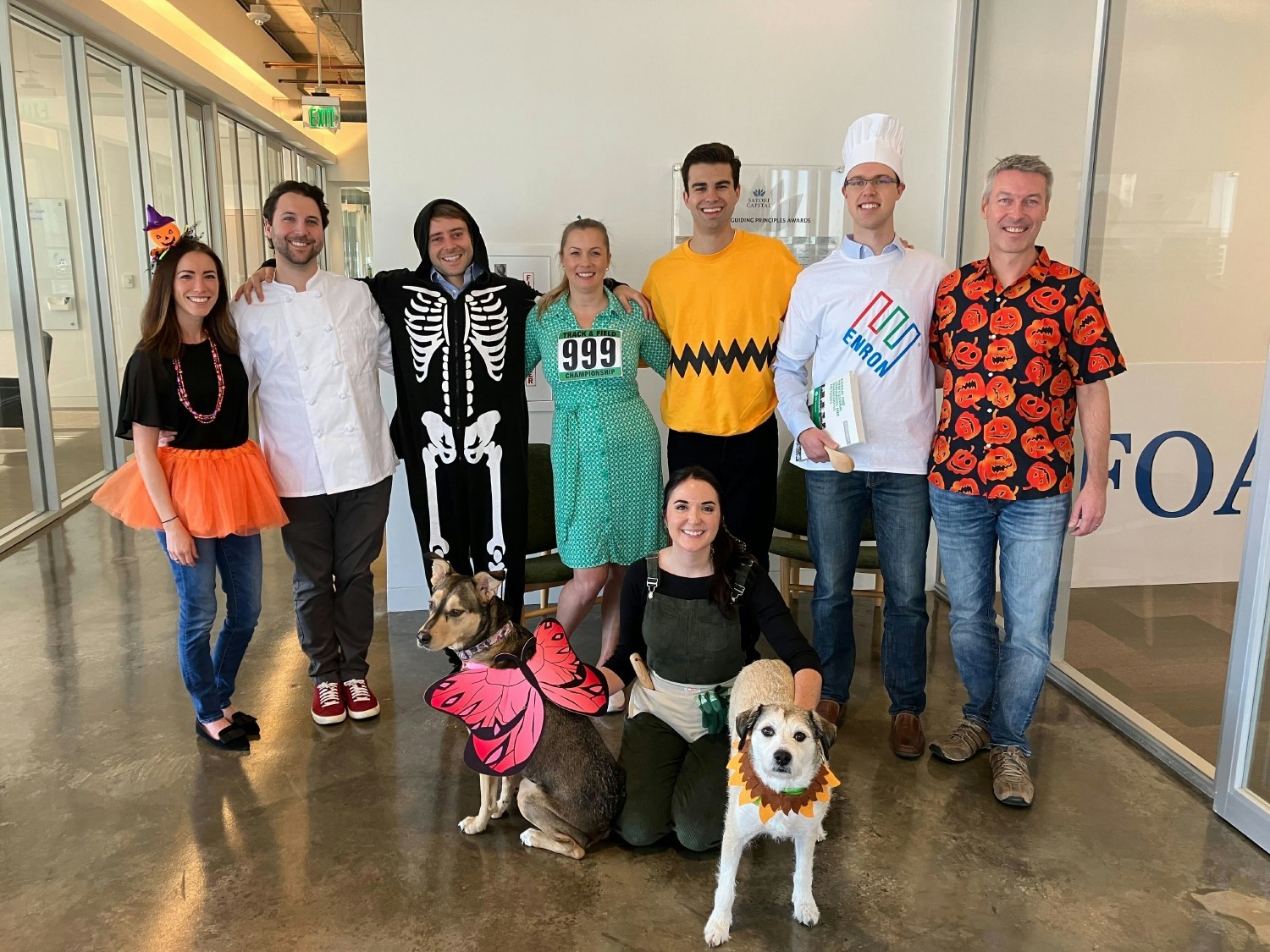 Team members participating in our annual Halloween contest!