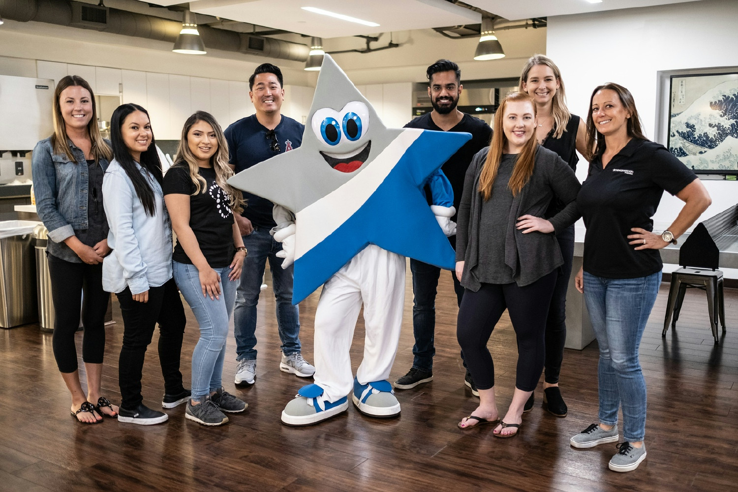 New American Funding employees gathered for a team photo at the corporate office