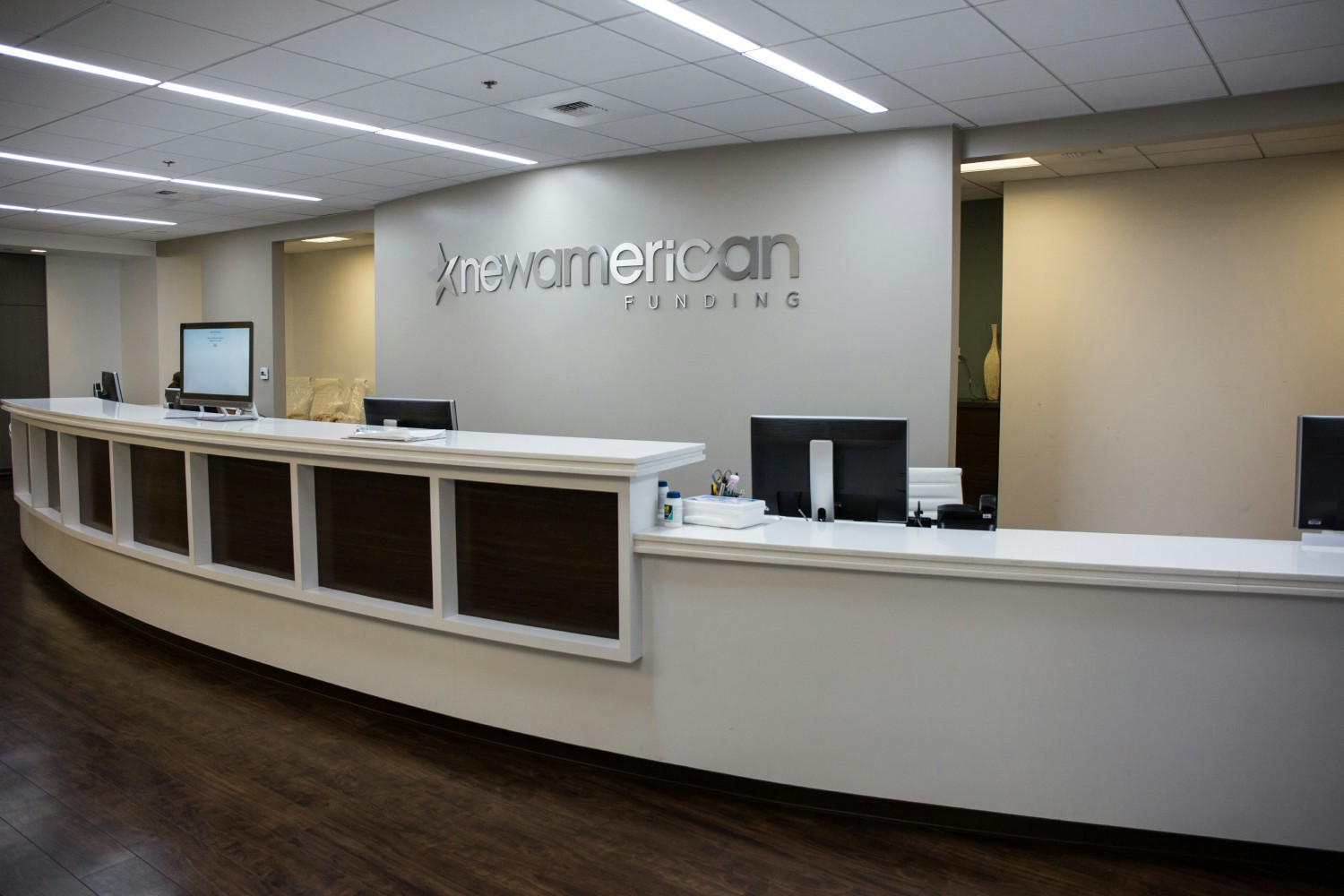 Inside New American Funding’s corporate office in Tustin, CA