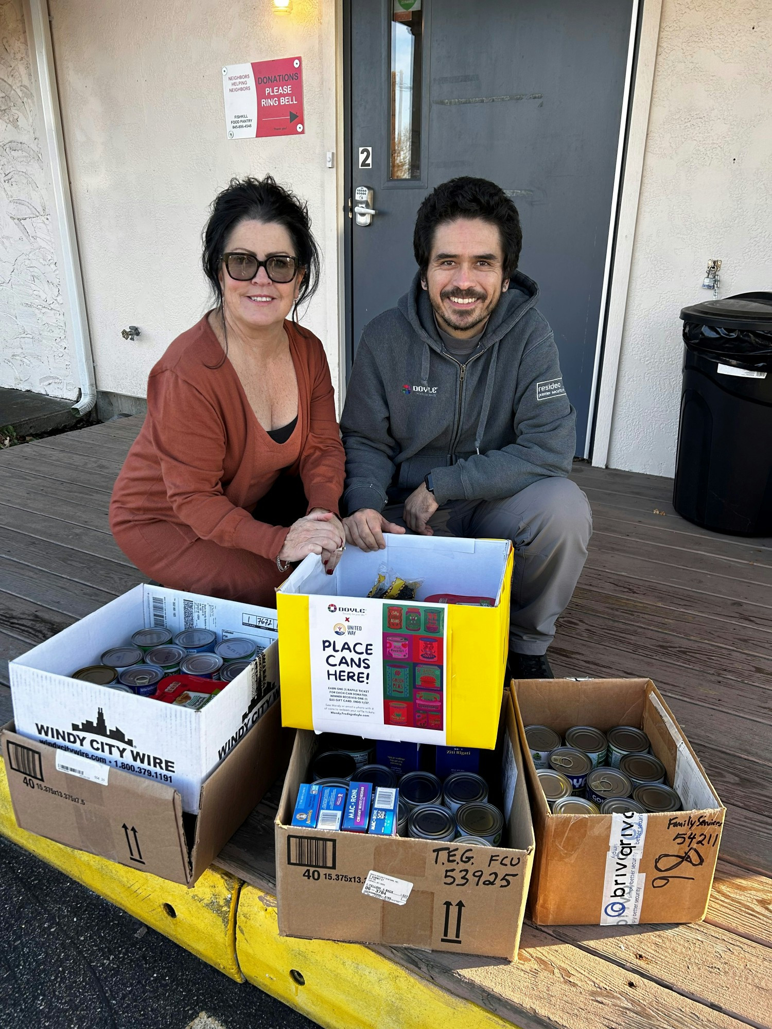 Our Fishkill Operations Manager delivering donations to the local food pantry as part of our annual United Way campaign.