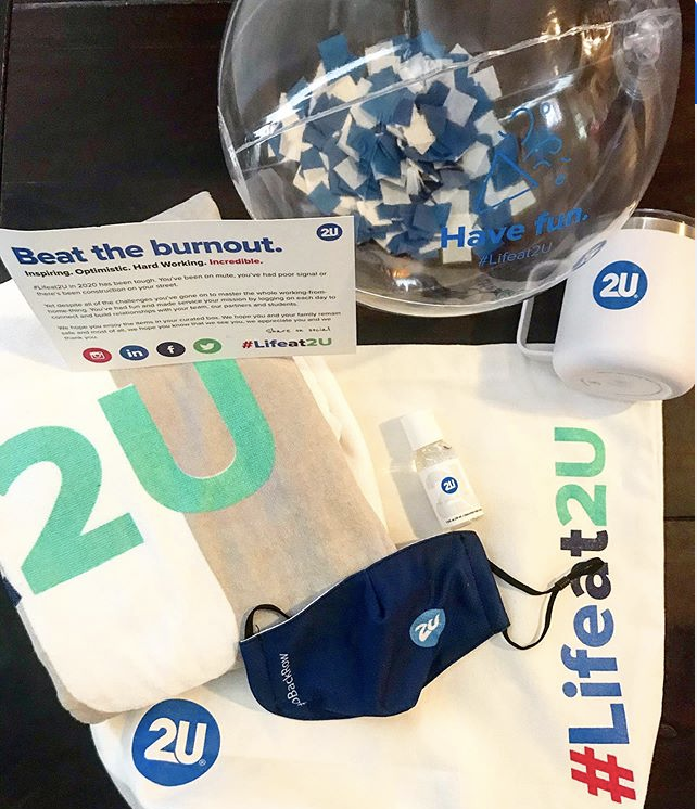 Our #Lifeat2U Employee Appreciation SWAG box featured a range of items to keep our employees both safe and engaged.