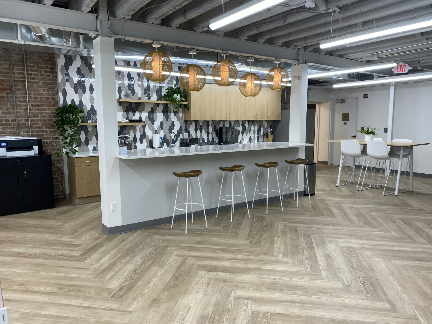 Kitchen in our renovated Princeton. NJ office