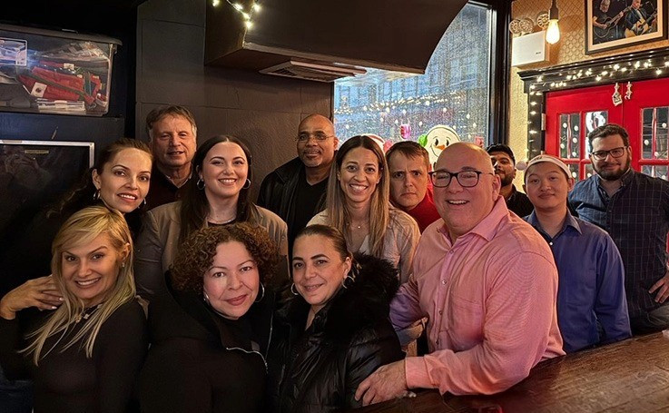 A few members of the New York team at a recent get-together