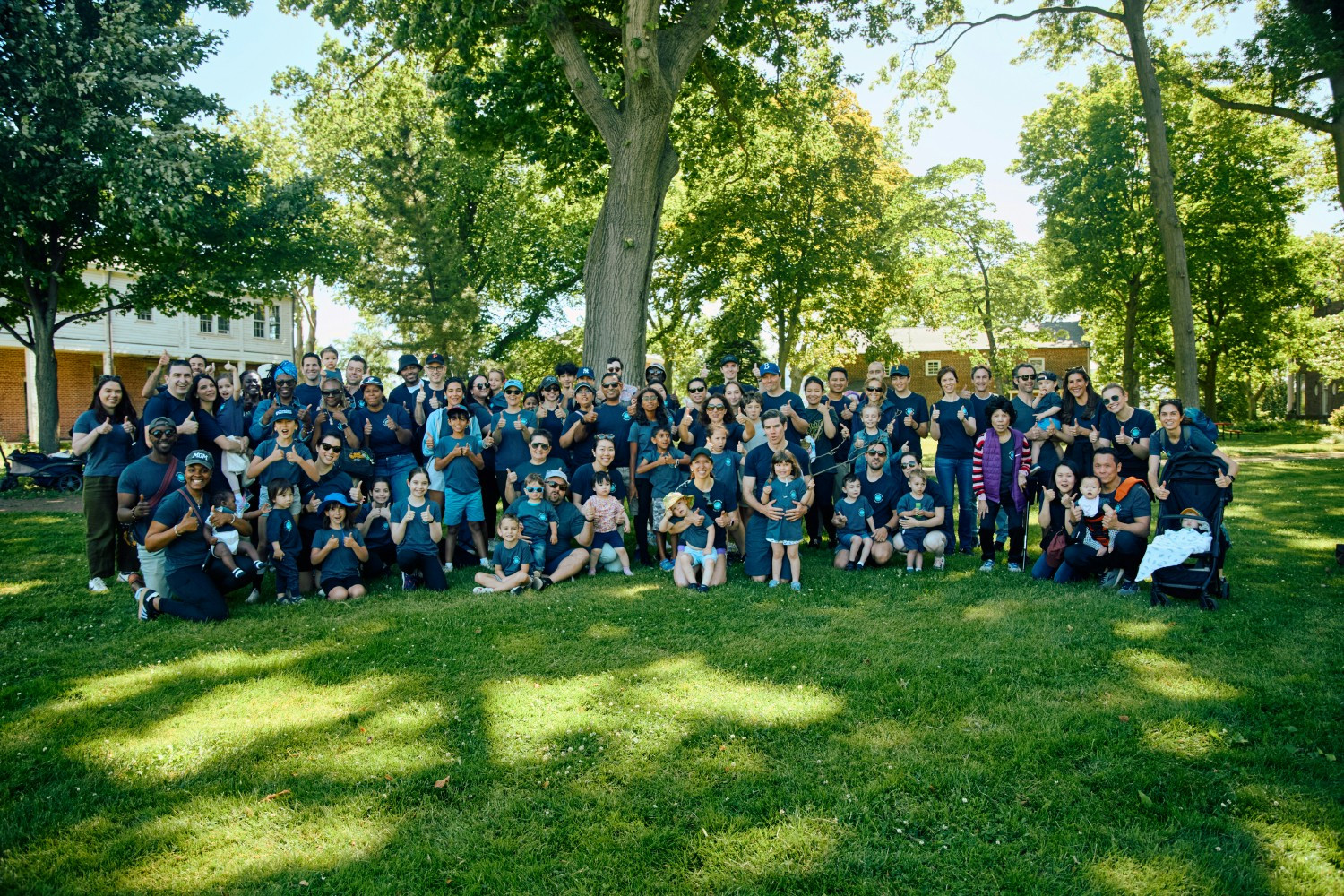 US employees and their friends and family volunteer at Friends of Governors Island 