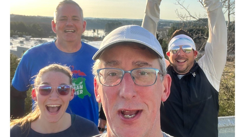 A few members of our #workhumanrunners Slack group meeting, connecting, and running in-person.