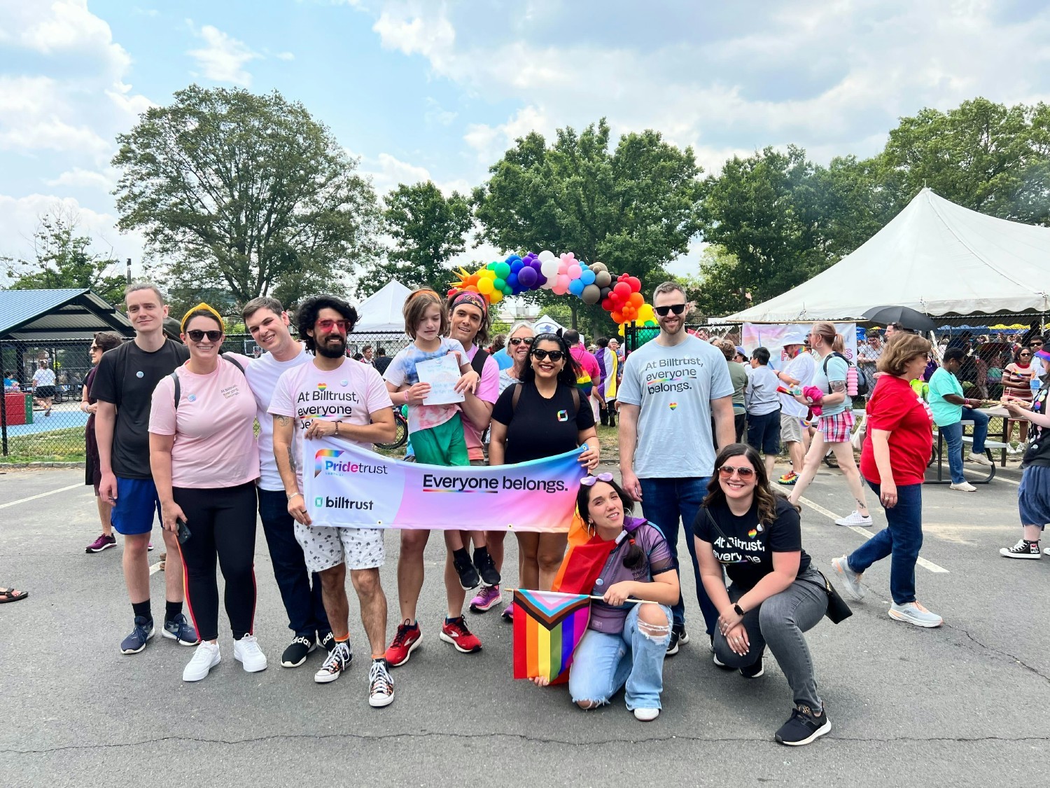 Employees march for Pride in Princeton, NJ.