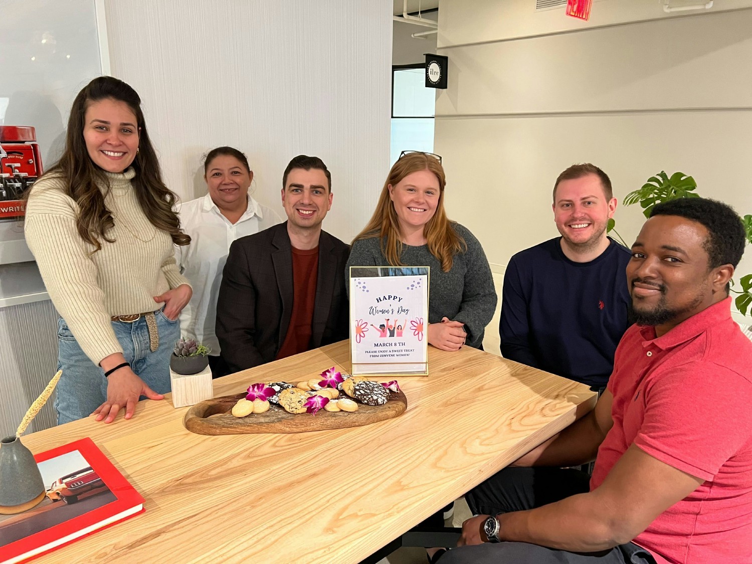 Convene's DC team celebrating International Women's Day with some treats courtesy of our Convene Women ERG