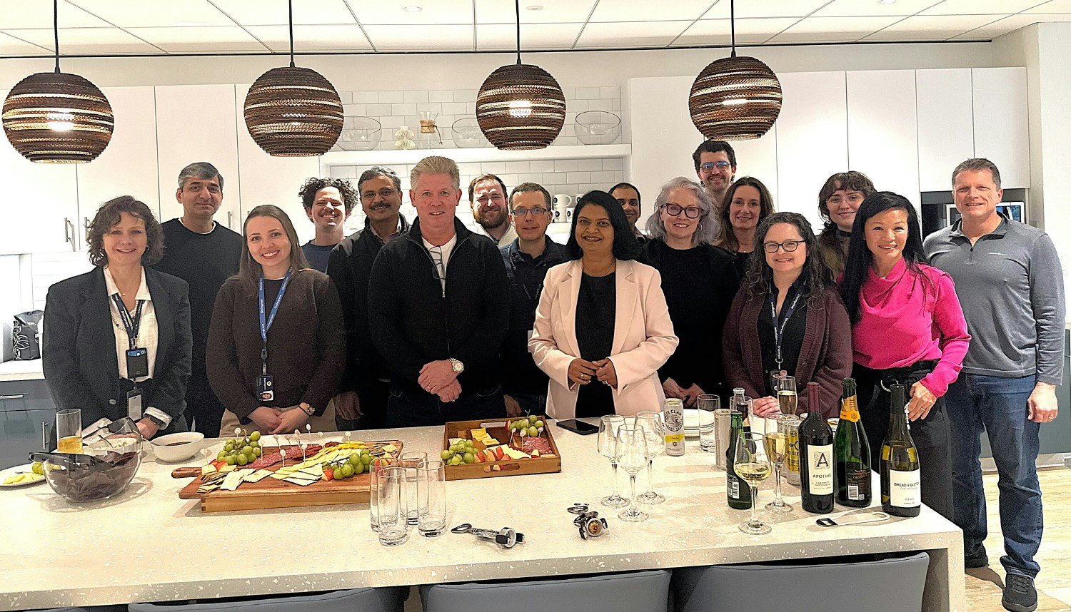 Siteimprovers gather for a special happy hour with the Executive Leadership Team at the Bellevue, WA office.