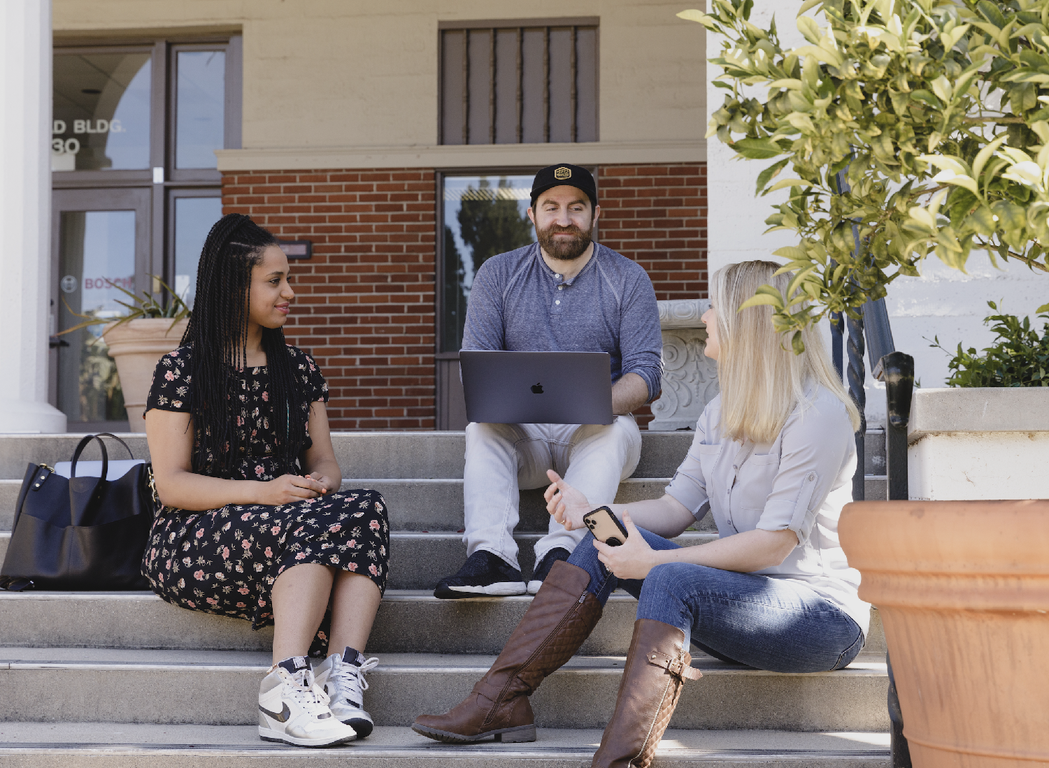 Some of our team at our beautiful campus