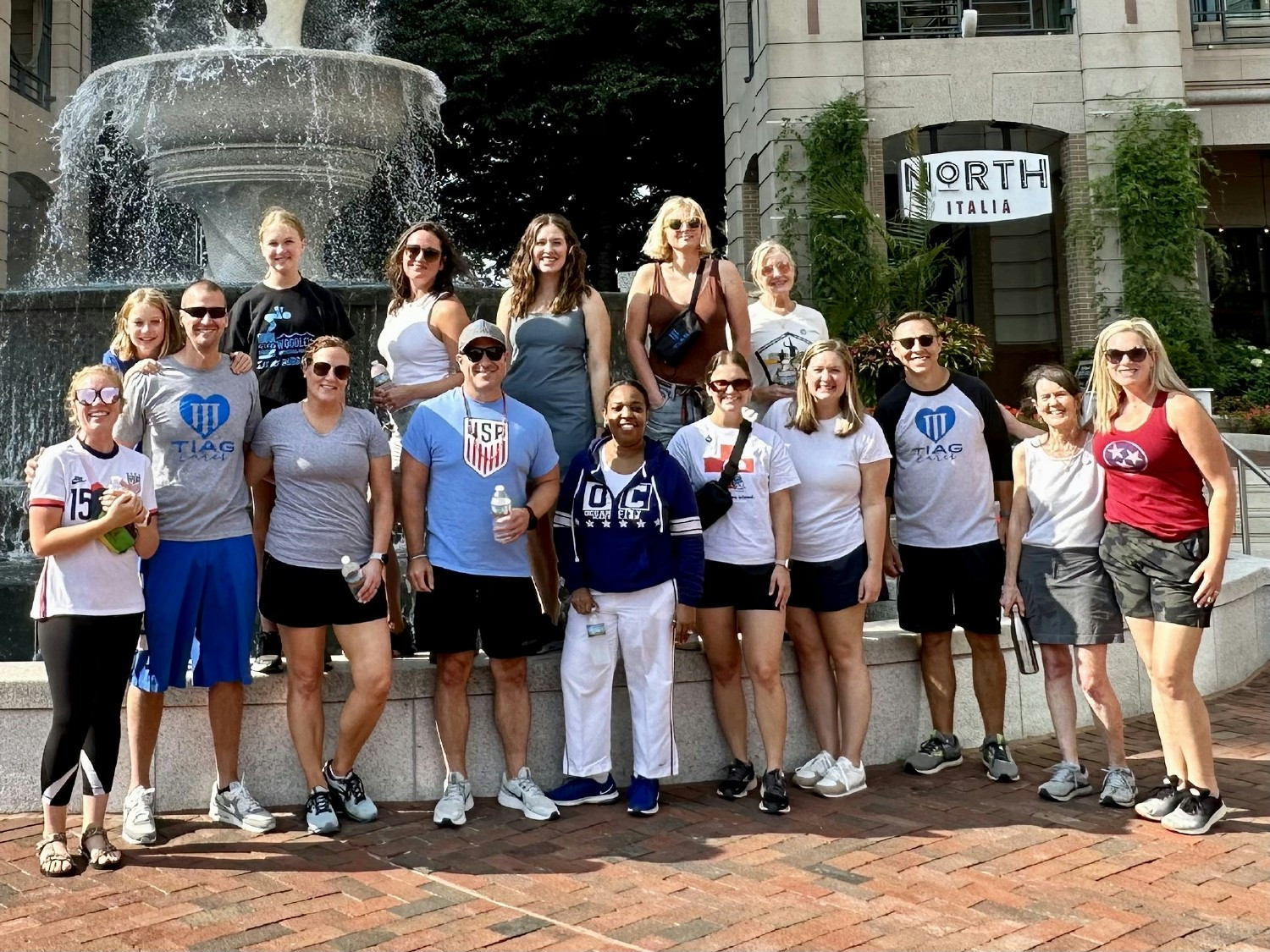 TIAG employees participating in a walk for America's VetDogs.