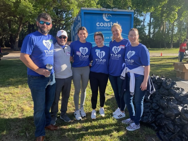 TIAG team helping with a veterans mobile food pantry in Charleston, SC. 