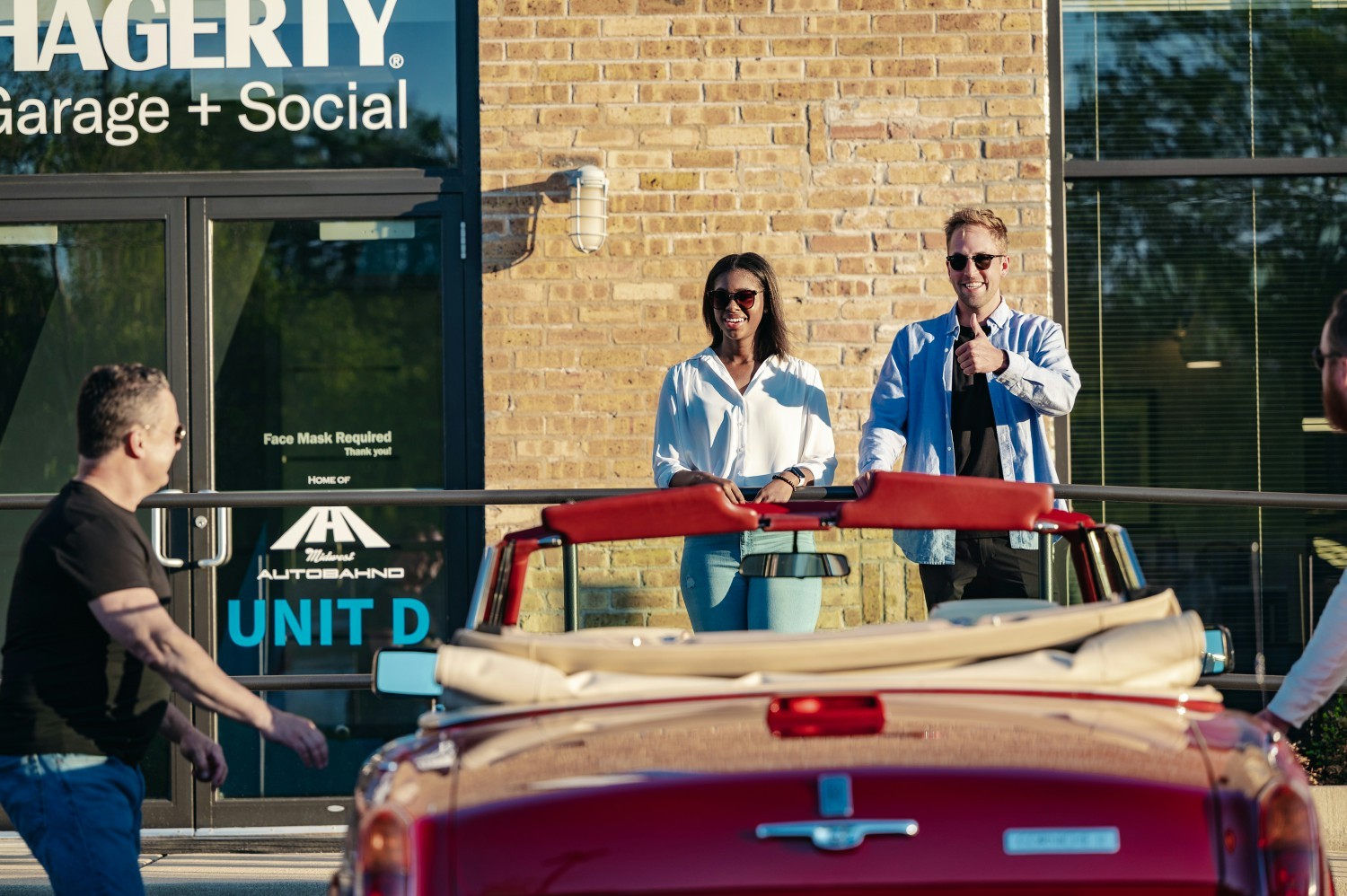 Hagerty team members on site at the Hagerty Garage + Social location in Chicago, an exclusive social club