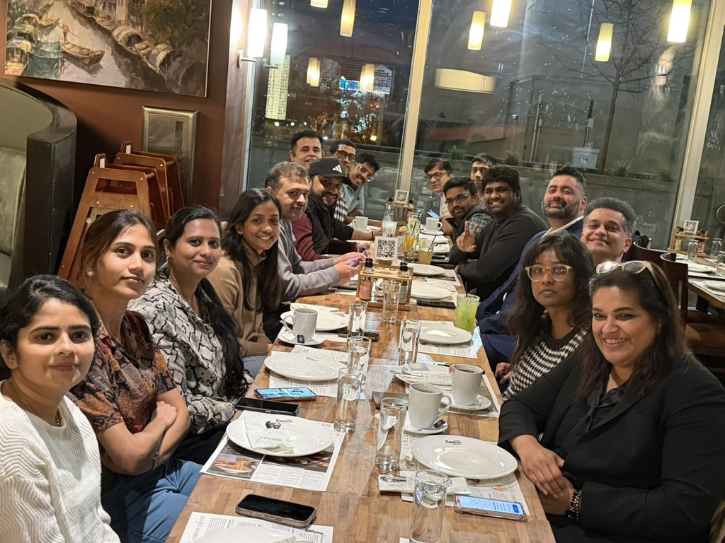 Seattle team connecting with our CHRO after a workshop -  learning and bonding together.