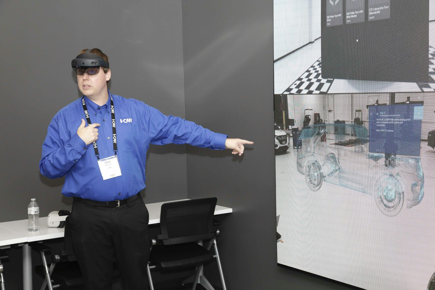 I-CAR showcases an Augmented Reality Headset, which provides enhanced virtual training to technicians around the world!