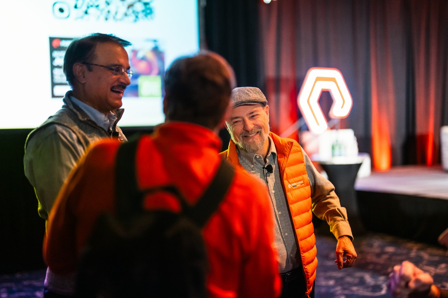 Pure Storage CEO Charlie Giancarlo is all smiles before our annual Company Kickoff. 
