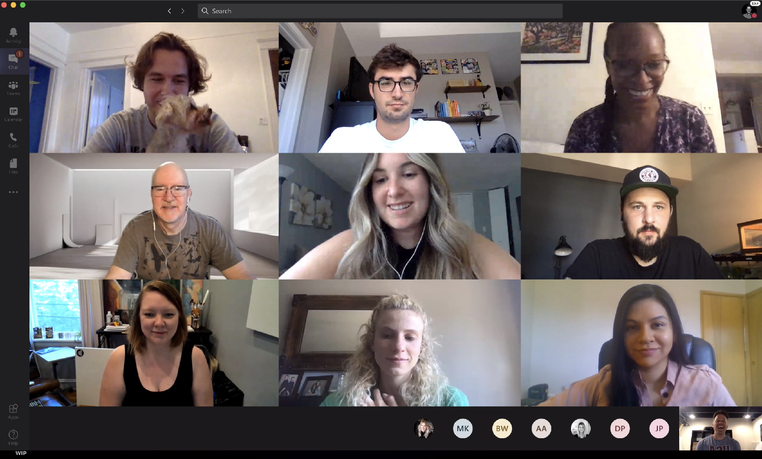 The newest way of working at The Marketing Store: daily video calls with the team!