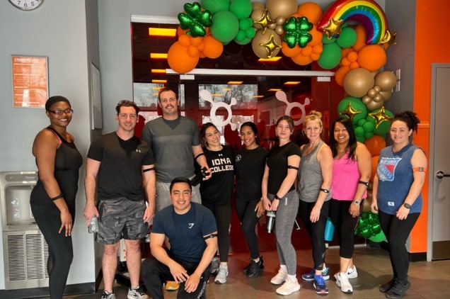 Group fitness class at Orange Theory.