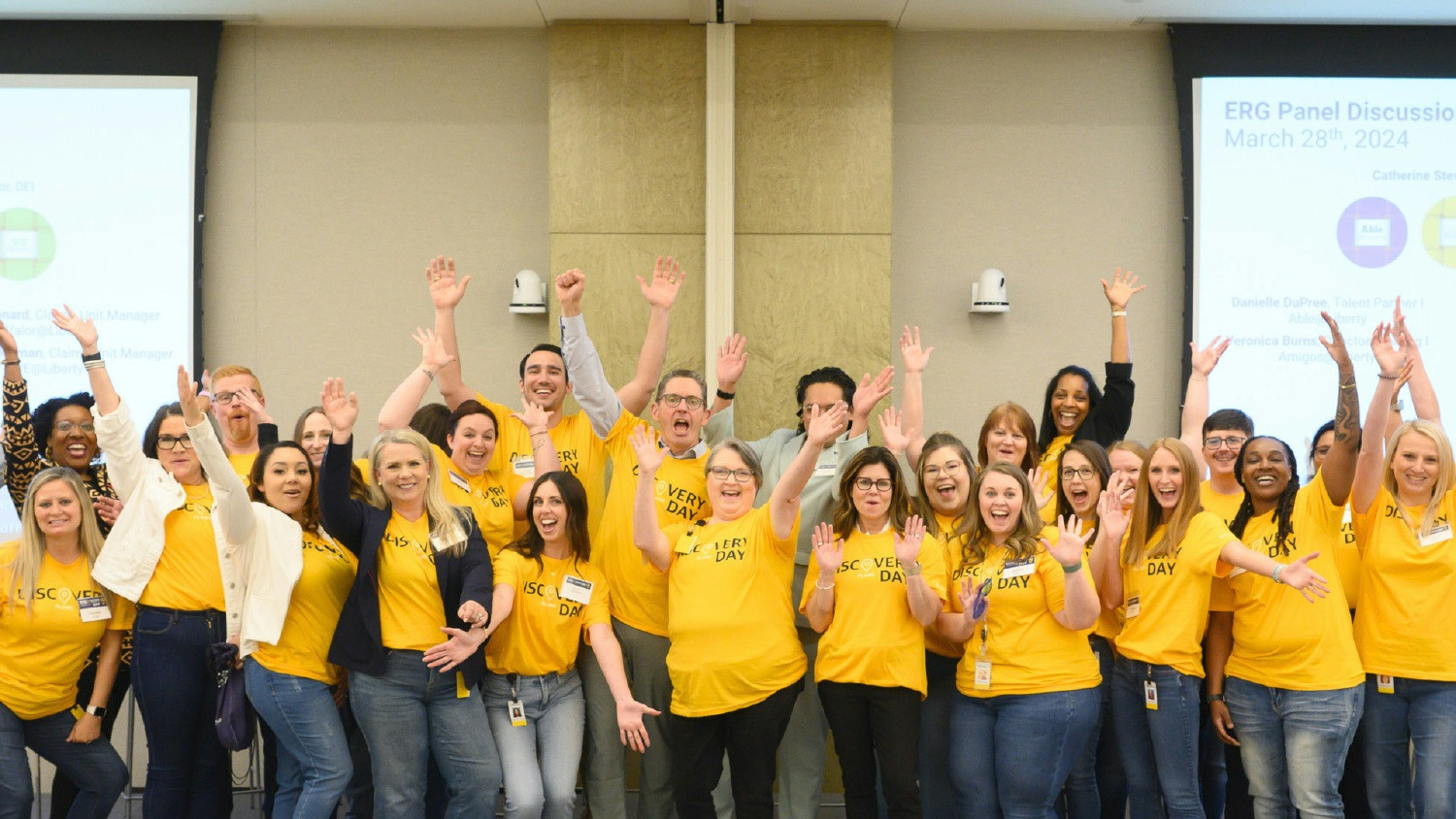 CEO Tim Sweeney & Chief Purpose & DEI Officer Melanie Foley at the Plano, TX campus to network with employees