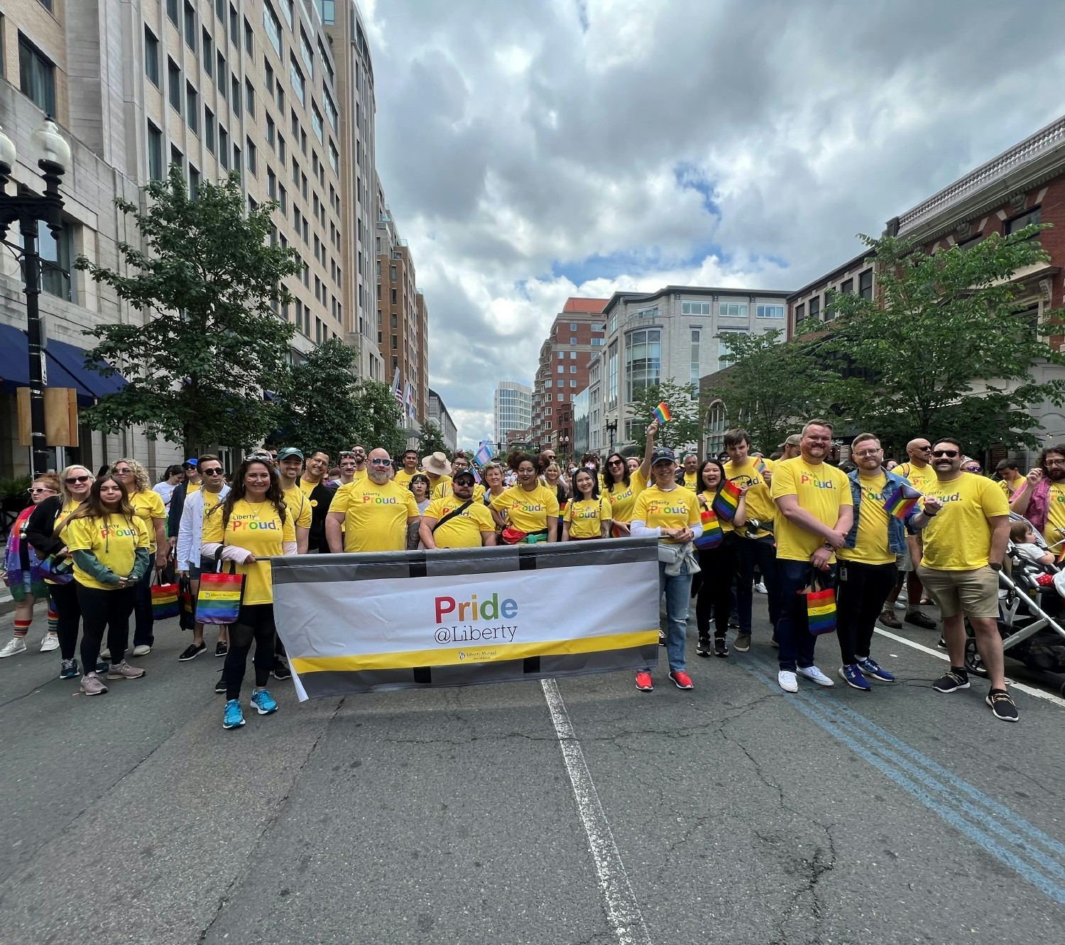 Members of Liberty Mutual’s ERG, Pride@Liberty, proudly promoted Liberty’s inclusive environment for LGBTQ+ employees.
