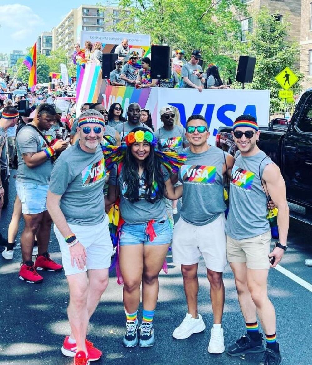 Visa employees from our Washington D.C. office participated in PRIDE festivities to support the LGBTQIA+ community.