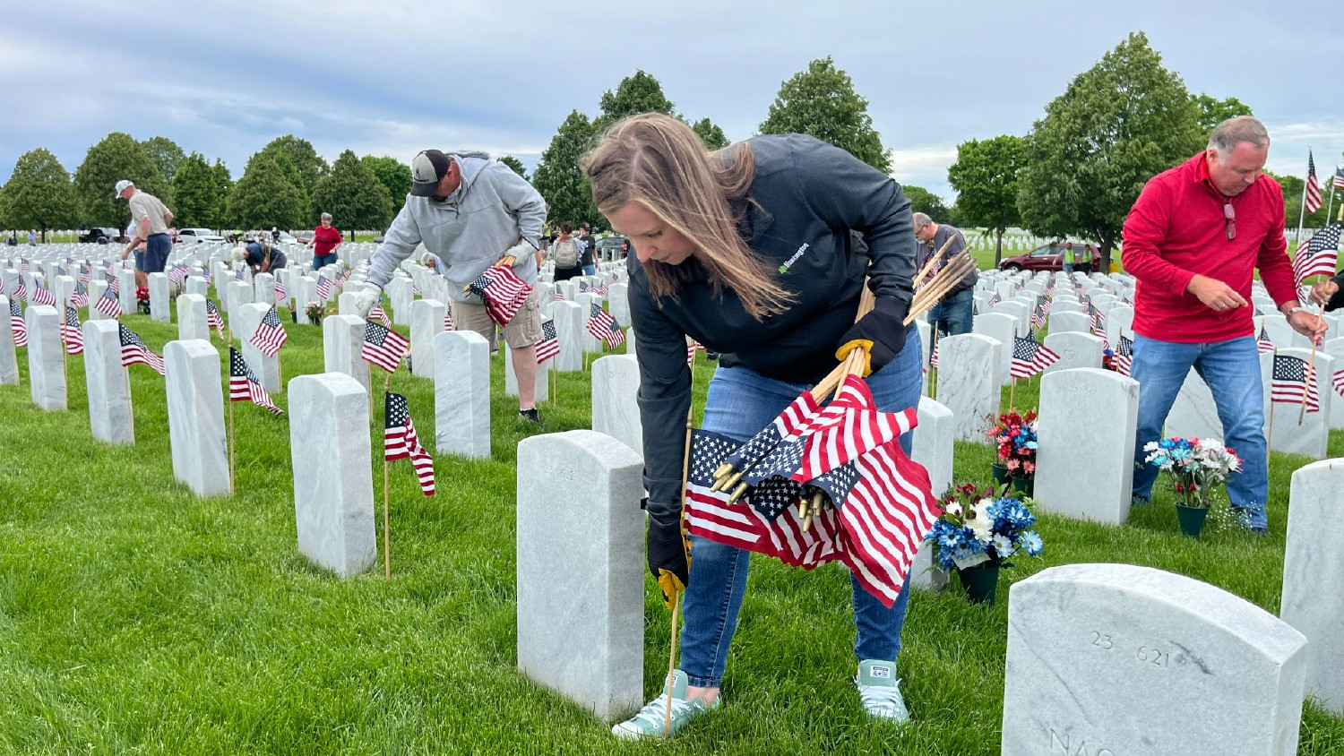 Our Minnesota colleagues honoring fallen veterans, by placing American flags at their gravesites on Memorial Day.
