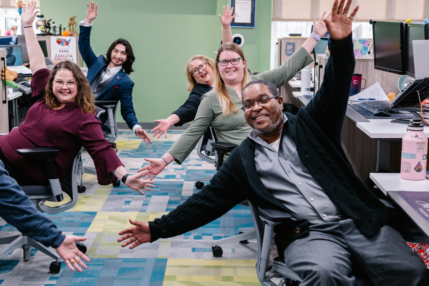 Our Help Center Technicians celebrate another successful day of delivering top-notch, respected service to our clients!