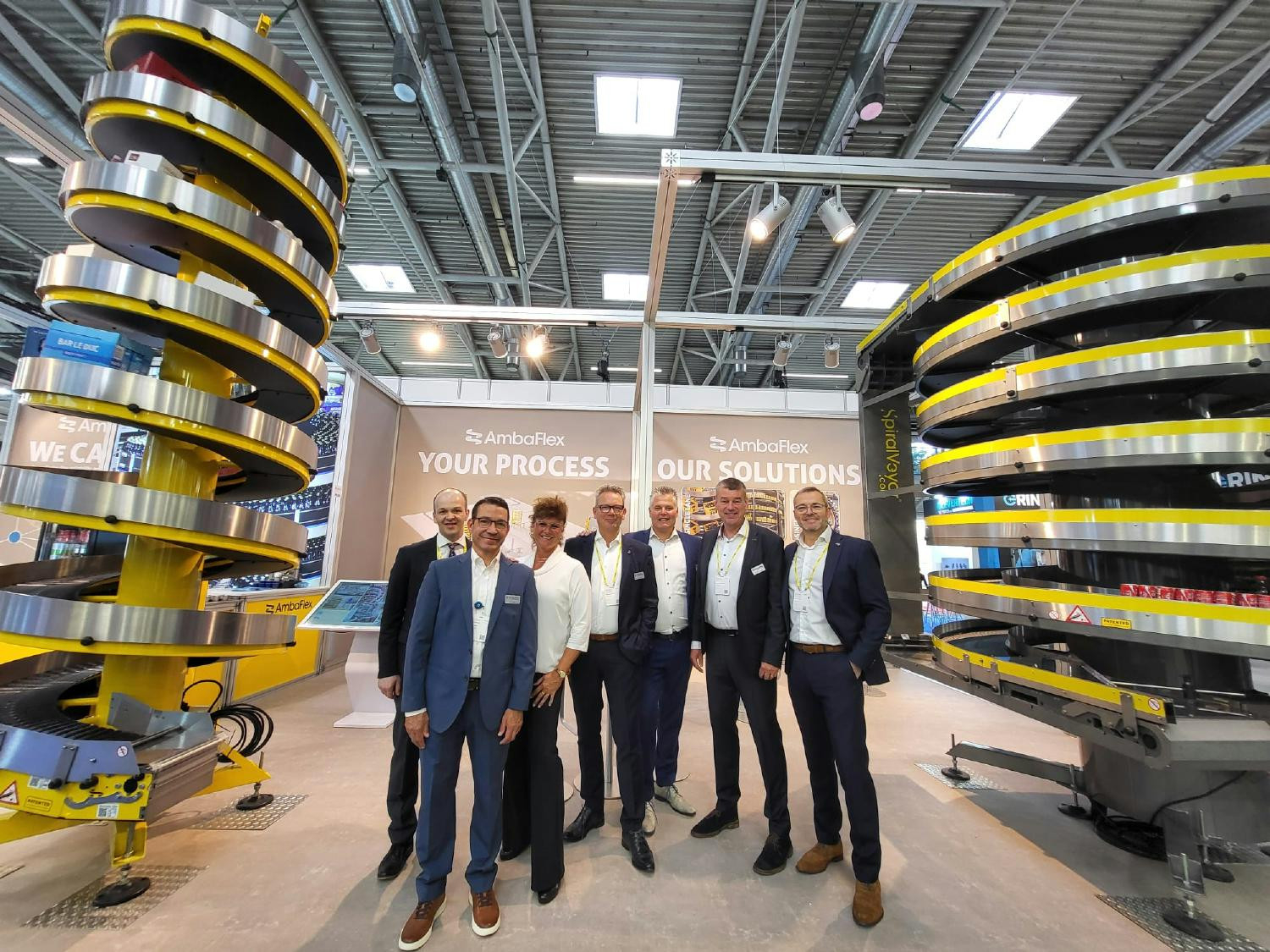 Our Sales force showing our great machines to the customers