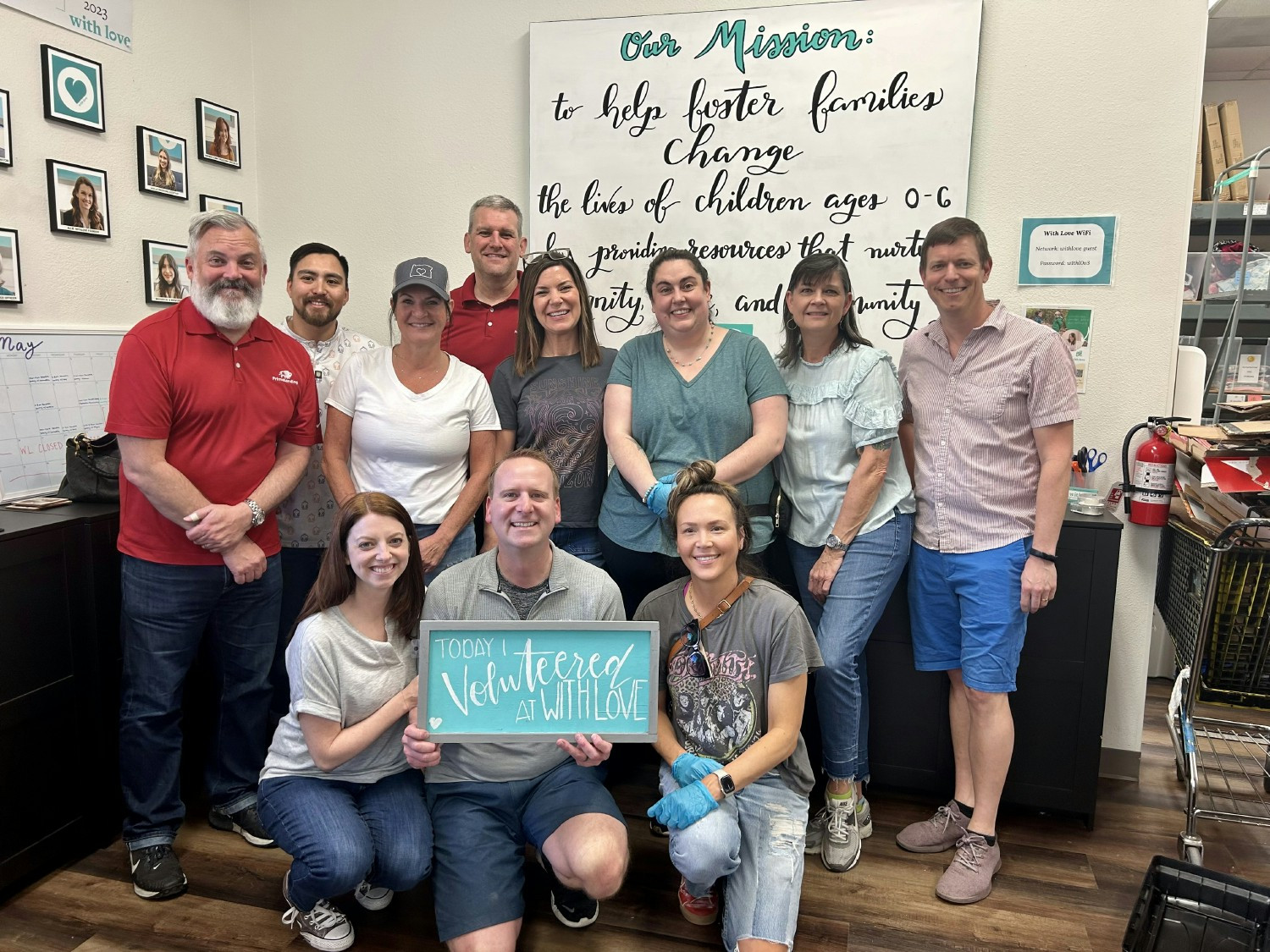 Our Portland, OR branches volunteer at With Love Oregon, a non-profit that provides resources for foster children.  