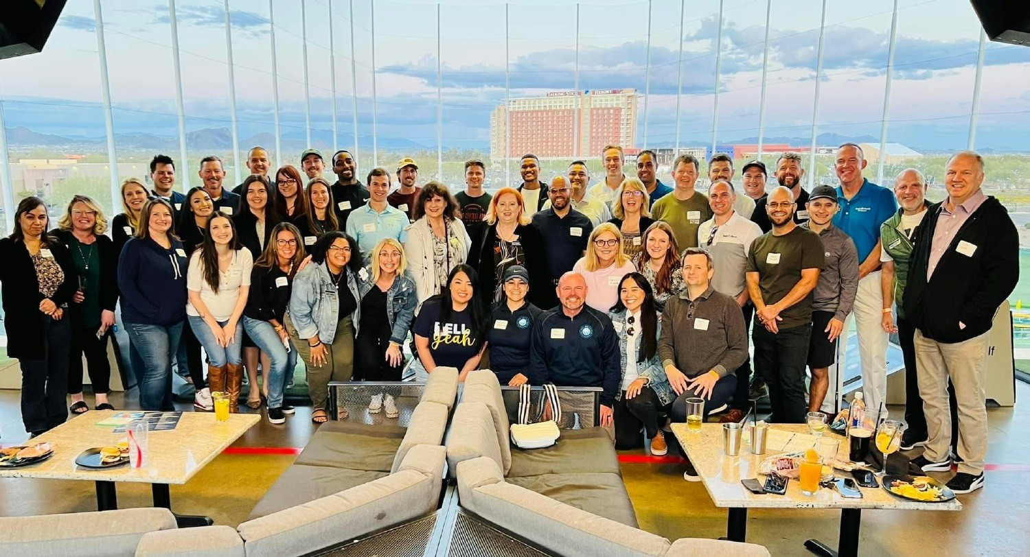 Team members in Arizona gathered for an afternoon of team building at Top Golf. 