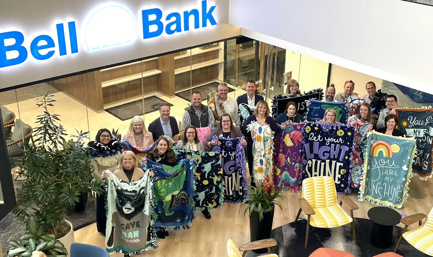 Twin Cities employees joined in efforts to make nearly 70 fleece blankets for hospitalized kids at Children's Minnesota.