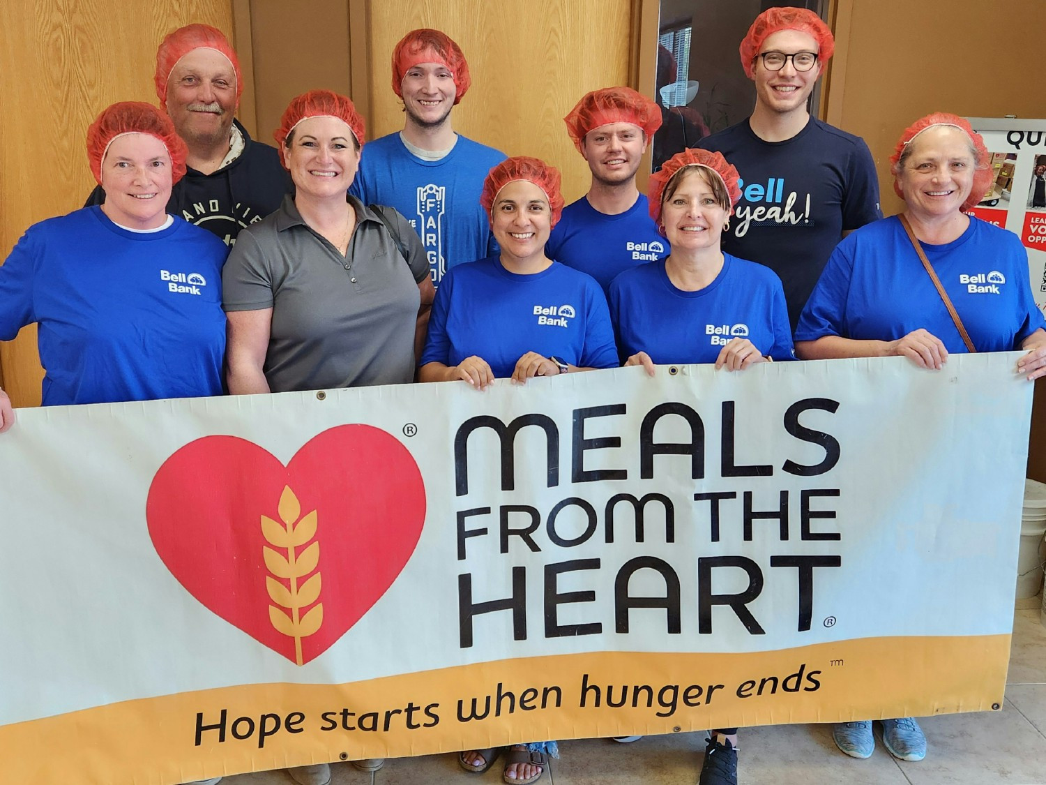 Bell employees volunteer for Meals from the Heart; a local Minnesota nonprofit that packs meals for their community. 
