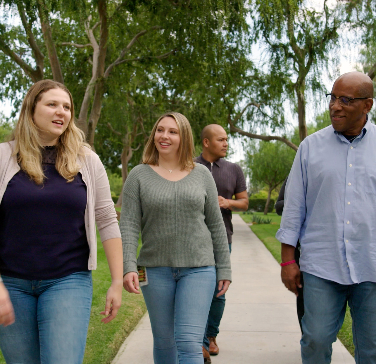 Group walk at our headquarter campus to keep employees energized and socially connected during the work day.