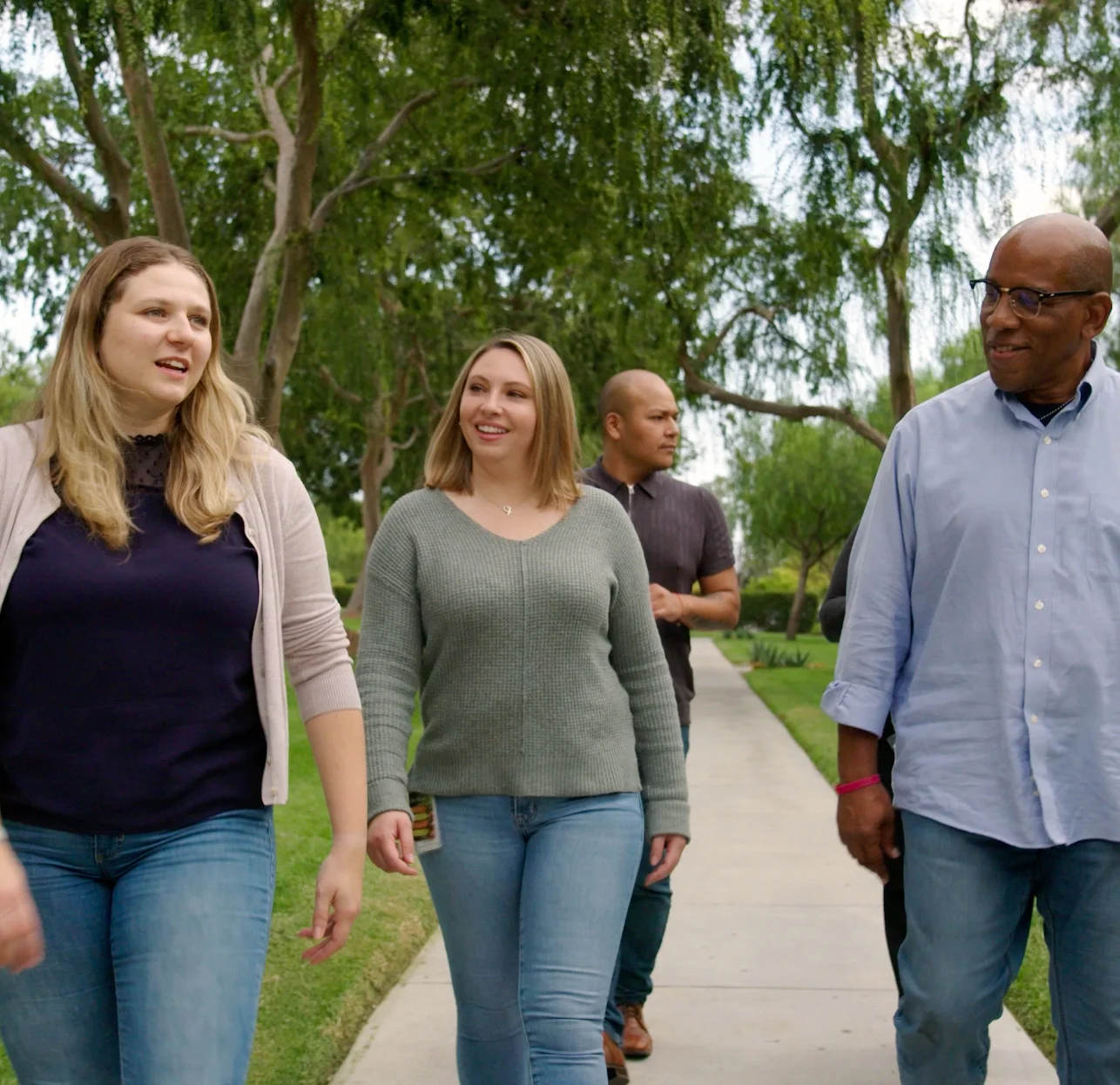 Group walk at our headquarter campus to keep employees energized and socially connected during the work day.