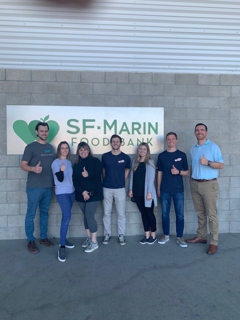 San Francisco team volunteering at SF Marin Food Bank. 