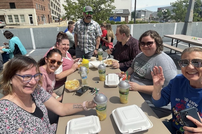 Always a blast sharing a meal at our springtime “Food Truck Fri-Yay”! 