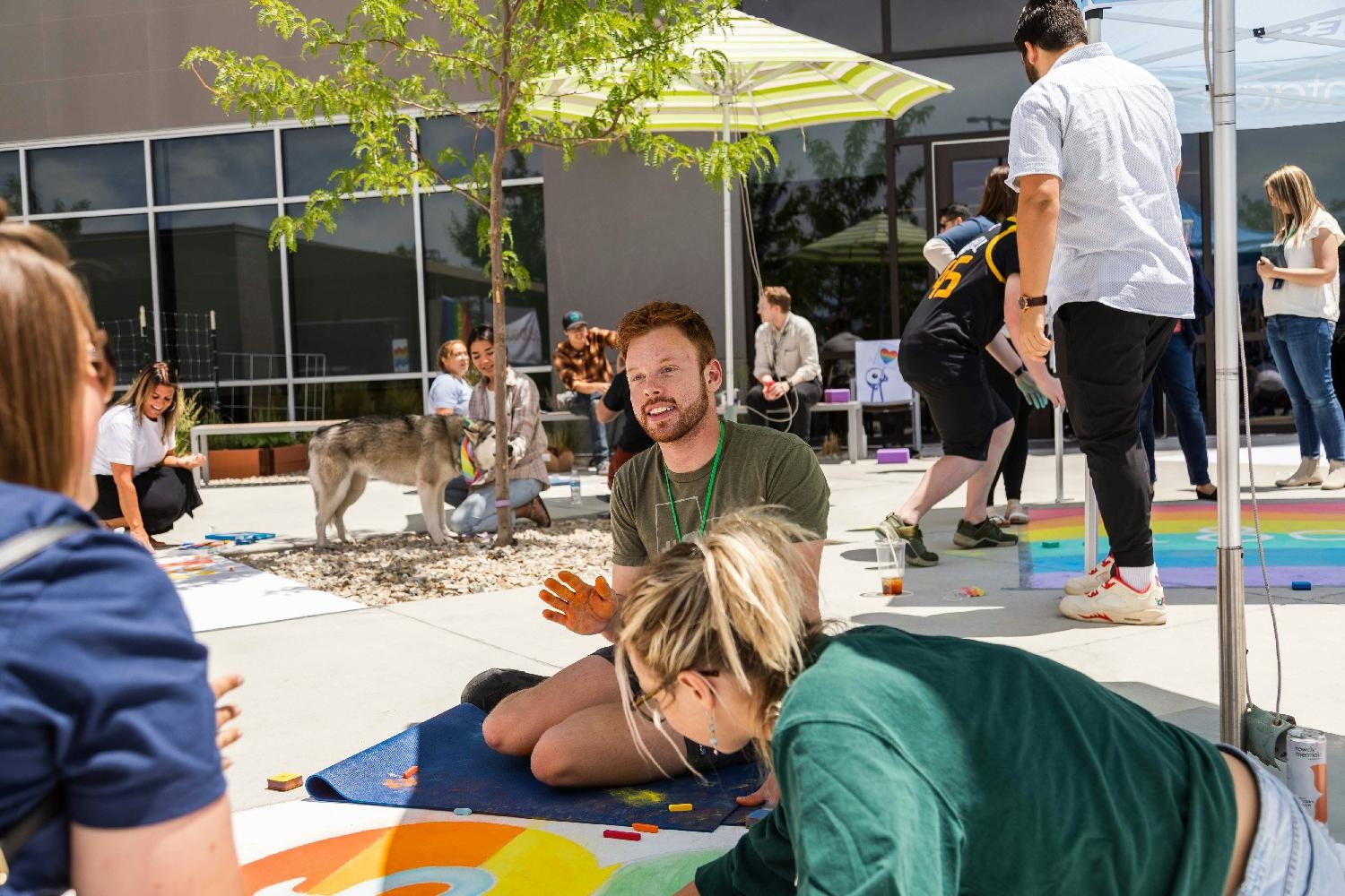 1-800 Contacts celebrates Pride Week with a chalk walk.