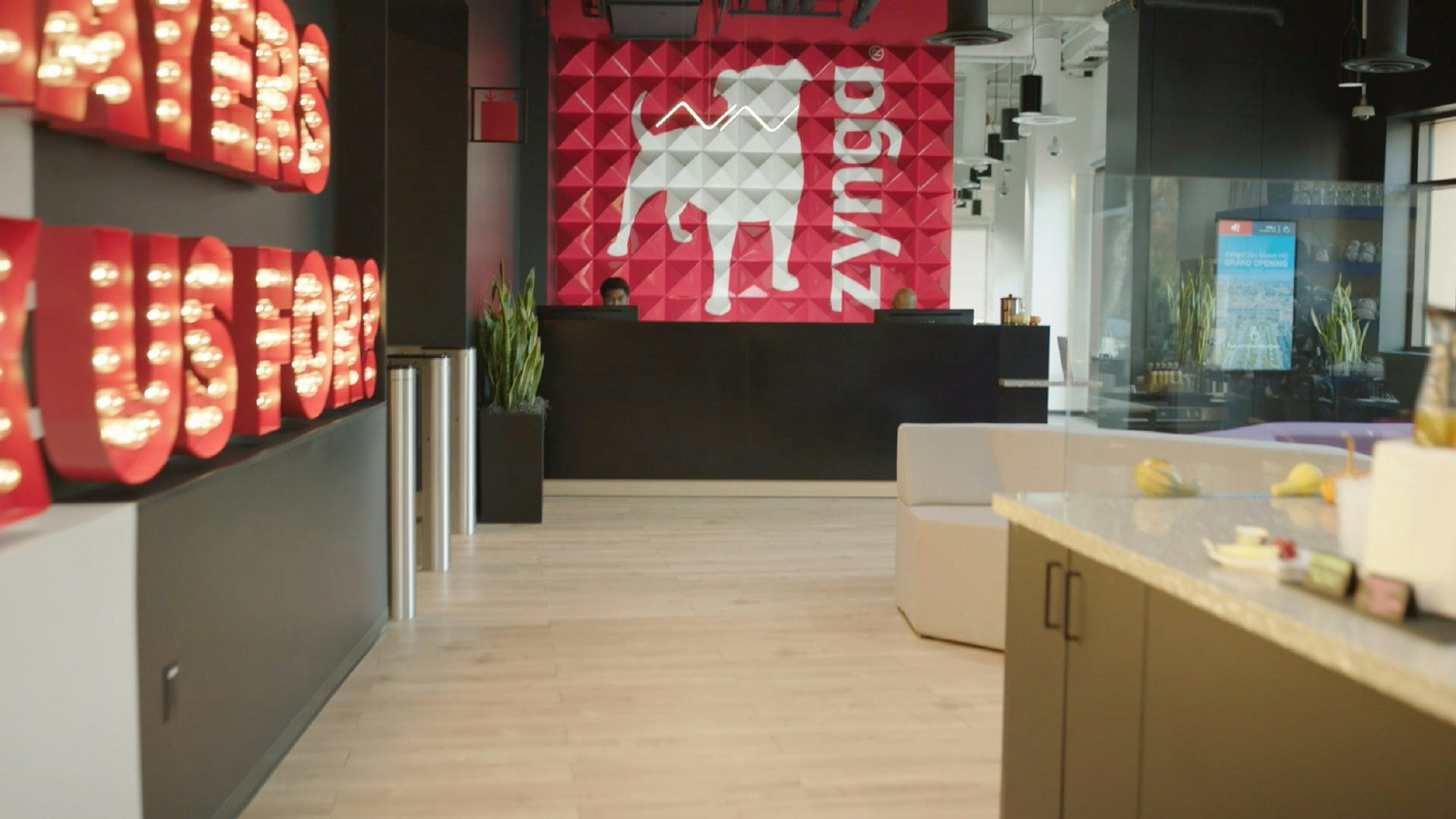 The entry of Zynga's Headquarters in San Mateo, California