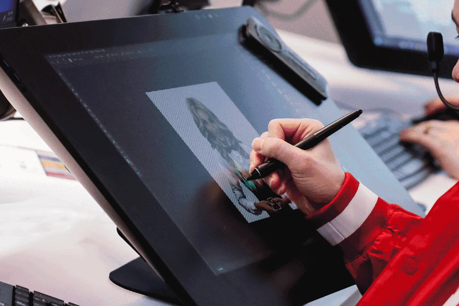 An artists at work