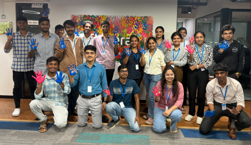 Our new hire cohort in India that was sourced directly from college graduates.