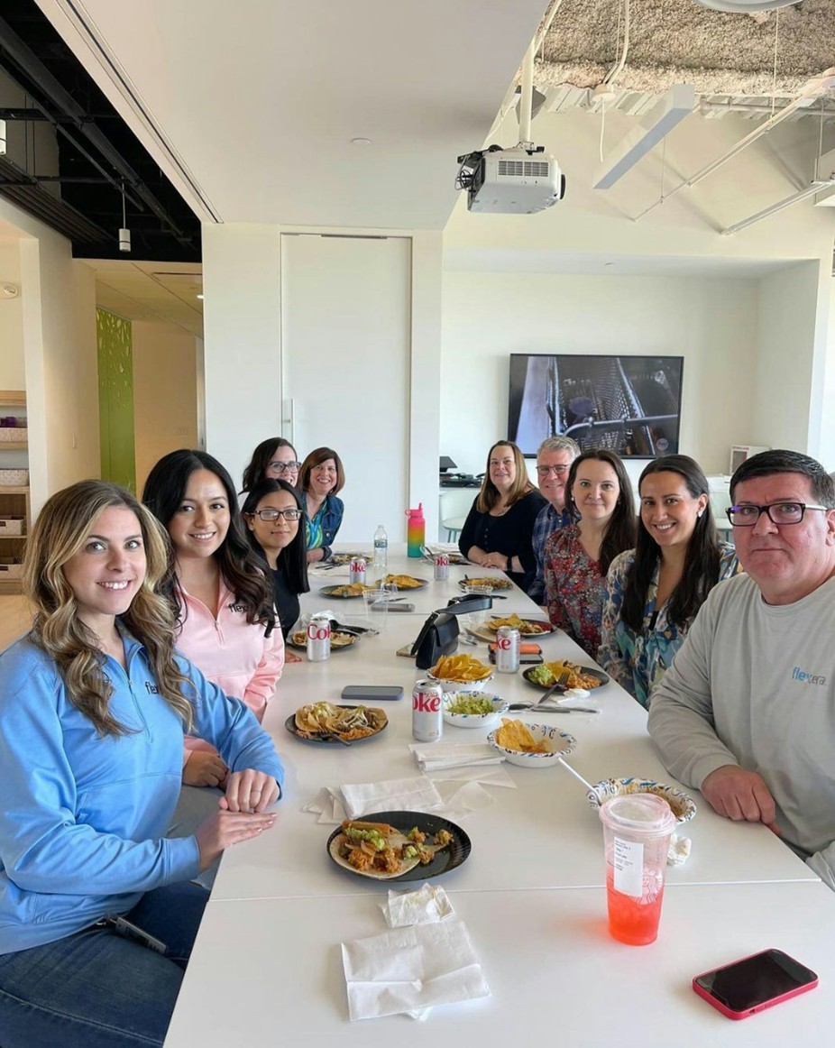 The People team enjoying lunch in our headquarters.