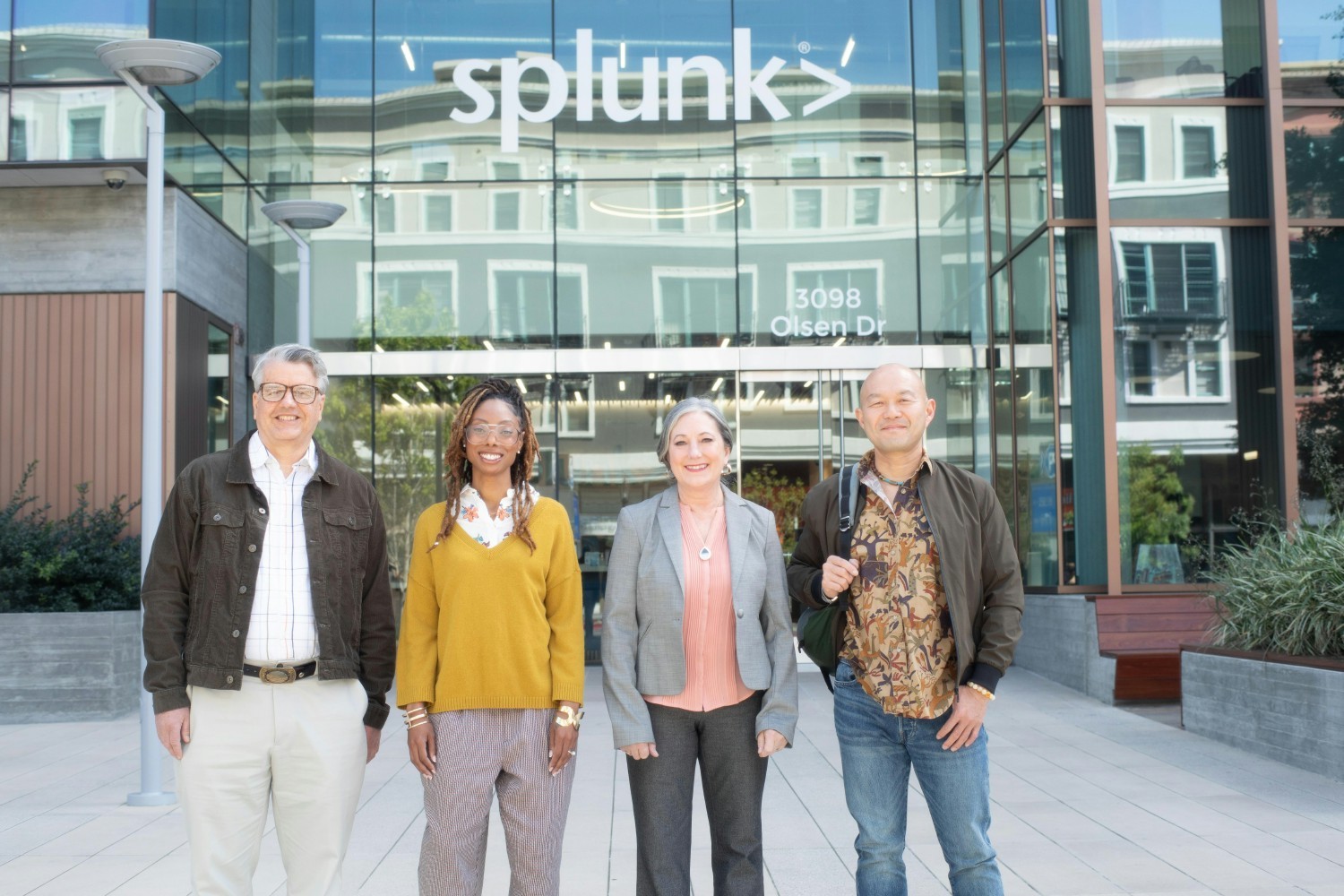 Splunkers hanging out in front of our San Jose, California office.